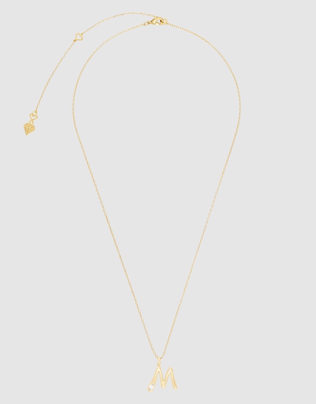 Wanderlust + Co - Alphabet Bubble Pendant Necklace - Letter M
