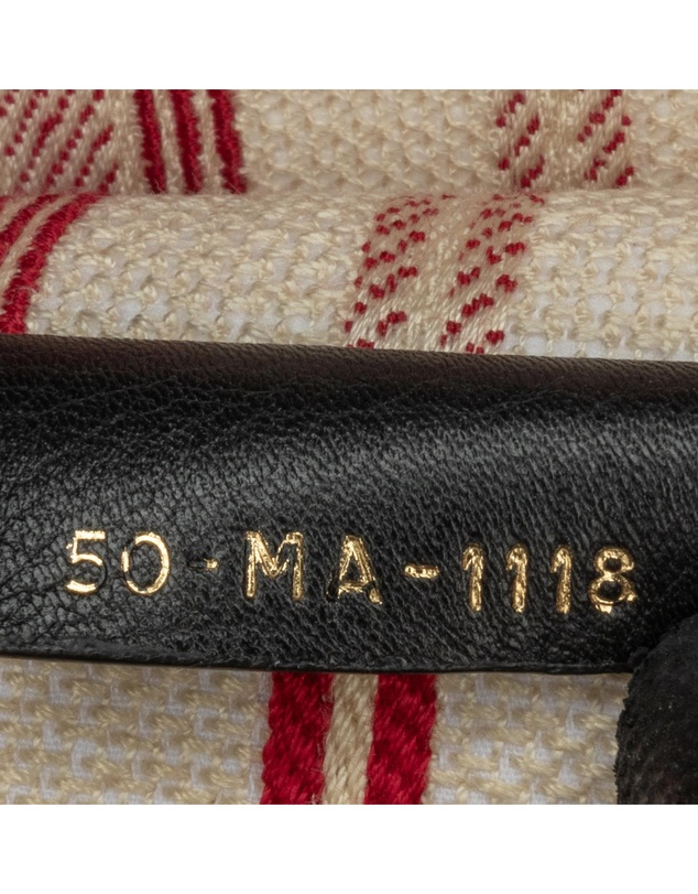 Dior - Pre-Loved Large Striped Book Tote