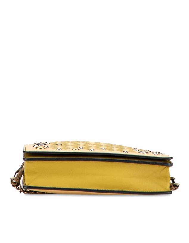 Pre-Loved by Azura Reborn - Pre-Loved Nappa Intrecciato Studded Wallet on Chain
