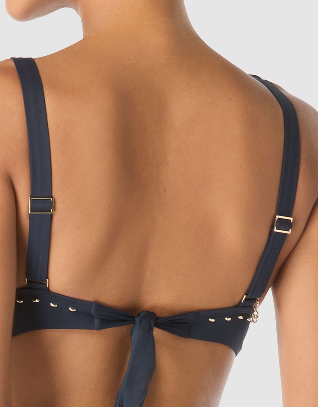 Michael Kors - Gold Studded Tall Triangle Padded Bikini Top