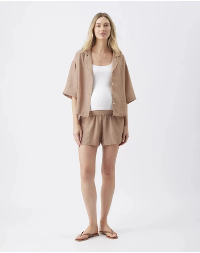 Ripe Maternity - Paige Stripe Short