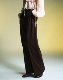 M.N.G - Wide-Leg Mid-Rise Pleated Trousers