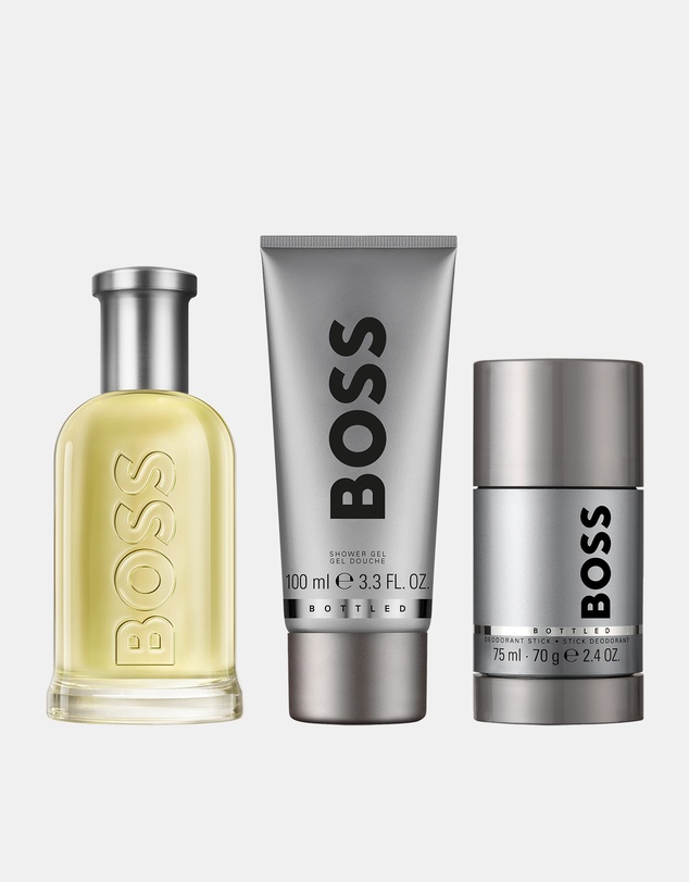 BOSS - Boss Bottled Eau De Toilette, Shower Gel, And Deodorant Stick For Men Trio Gift Set