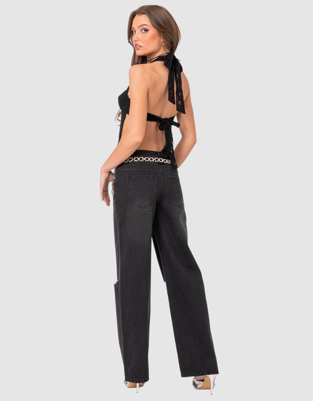 EDIKTED - Myrah Open Back Sheer Lace Corset