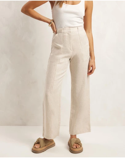 AERE - Patch Pocket Linen Pants