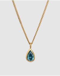 Elli Jewelry - Necklace Crystal Drop 925 Sterling Silver Gold-Plated