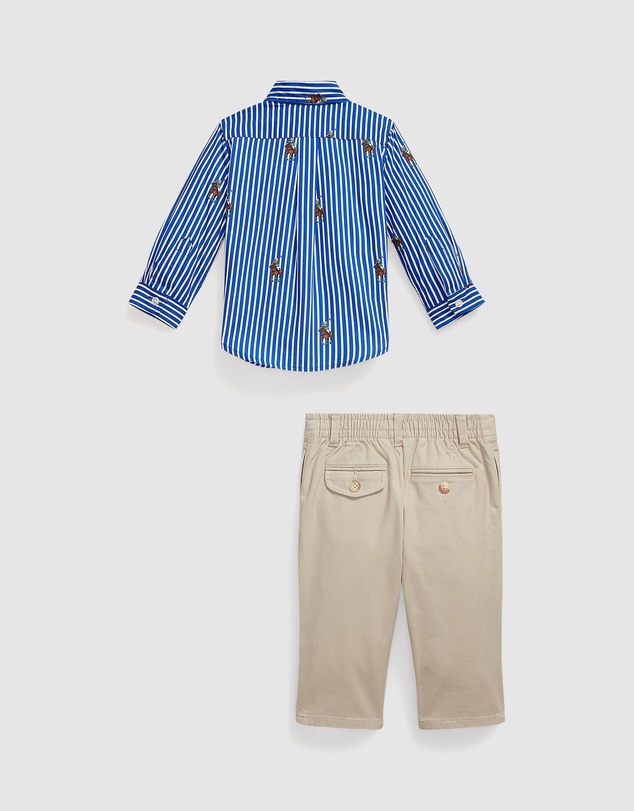 Polo Ralph Lauren - Polo Bear Shirt & Flex Abrasion Pants Set - Babies