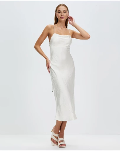 Third Form - Crush Bias Cowl Slip Dress