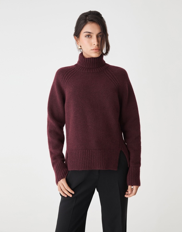 Forcast - Jada Notch Hem Turtleneck Knit