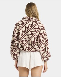 Billabong - Womens Dark Wave Half Zip Fleece Top