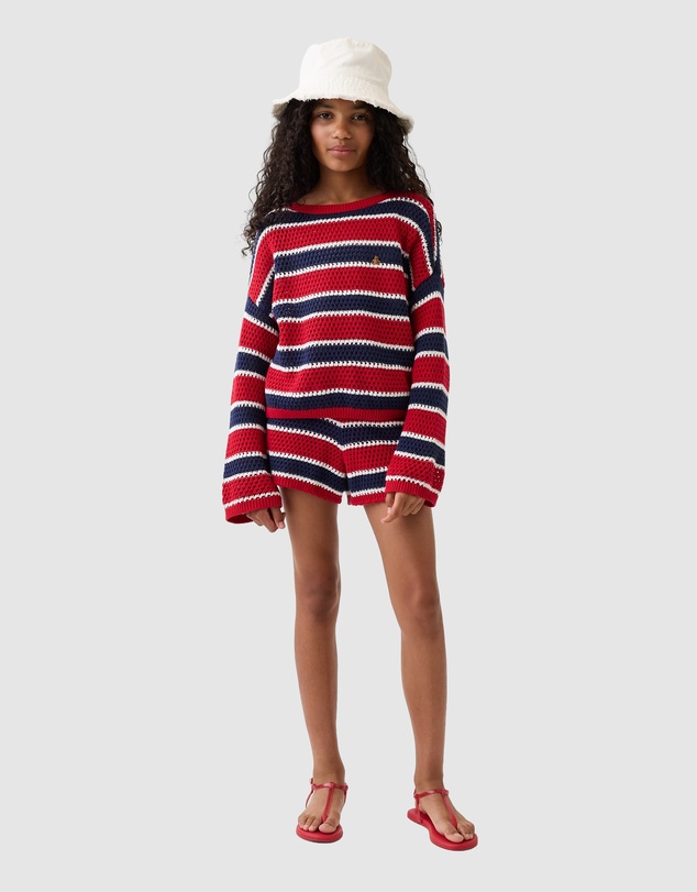 GAP - MB Stripe Crochet Sweater - Teens