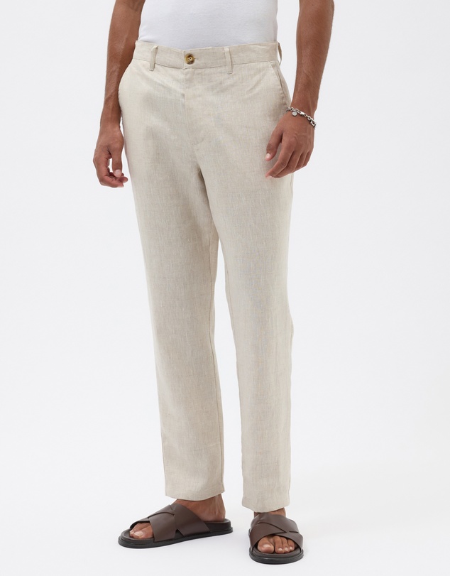AERE - Slim Leg Tailored Linen Pants