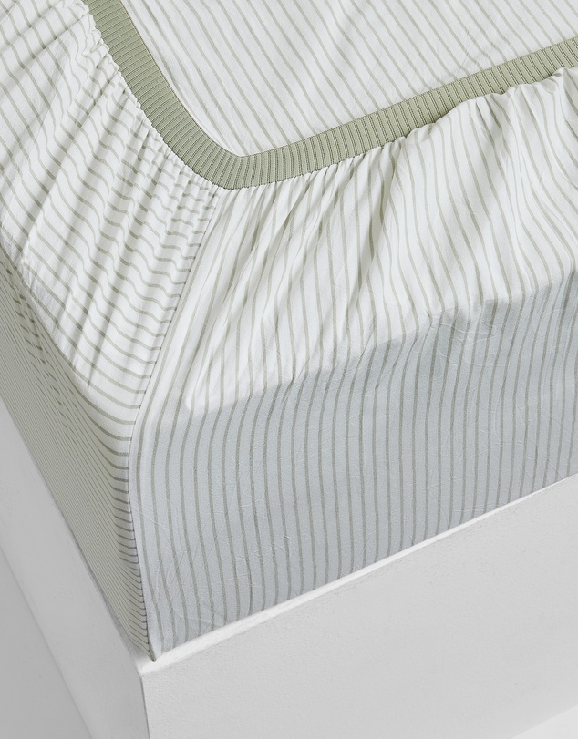 Sheet Society - Leo Washed Cotton Stripe Fitted Sheet Set