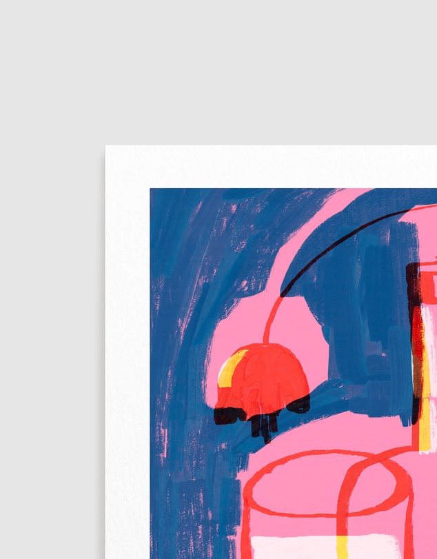 Olive et Oriel - Neon Still Life No 4 by Treechild Art Print
