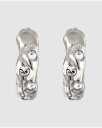 Elli Jewelry - Earrings Hoops Crystal 925 Sterling Silver