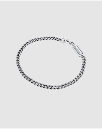 Kuzzoi - ICONIC EXCLUSIVE - Bracelet Men Chain Basic Trend Oxidized 925 Sterling Silver