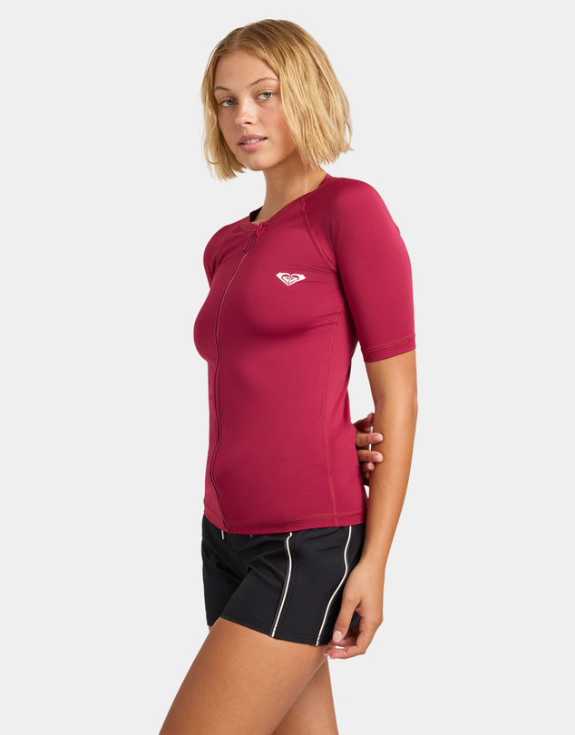 Roxy - Womens Essentials Chest Zip Rashguard