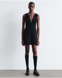 & Other Stories - Textured V-Neck Mini Dress