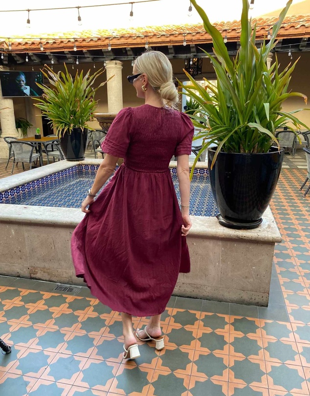 Esther & Co - Iolana Dress - Wine