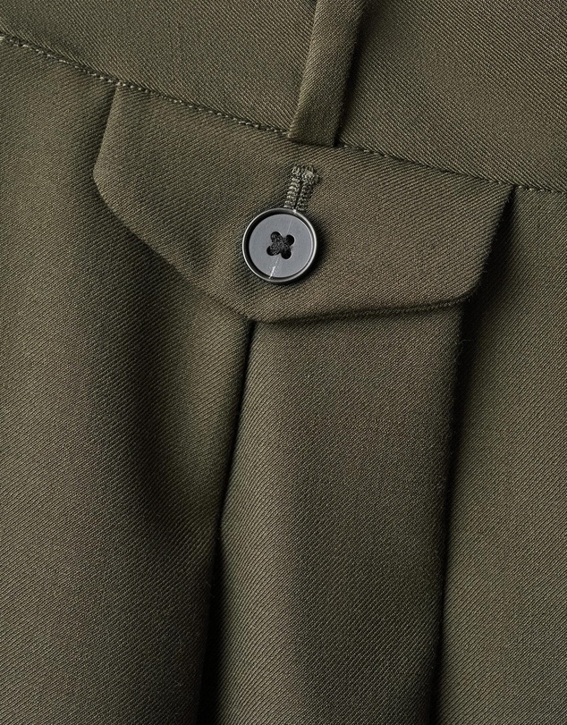 M.N.G - Pleated Trousers With Button Detail