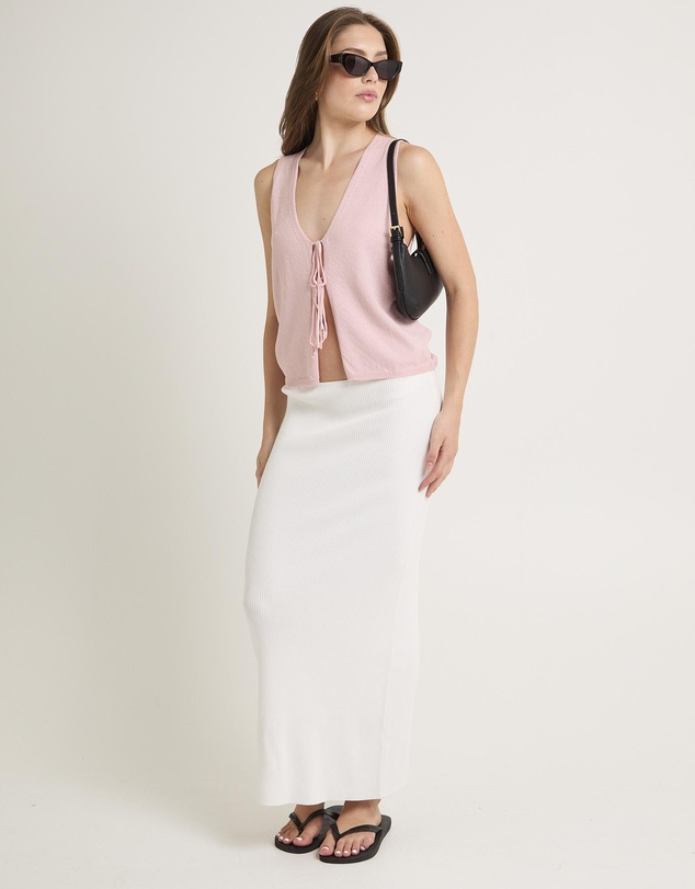 Subtitled - Libby Tie Front Knit Top