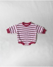 Tiny Trove - Mattie Stripe Cotton Bodysuit - Babies