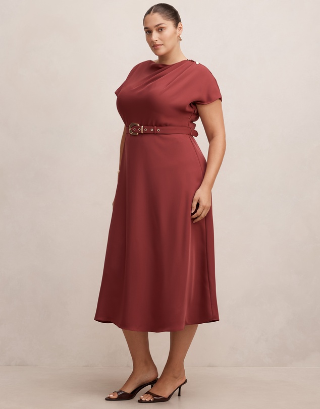 Forever New Curve - Kylee Curve Button Neck Dress