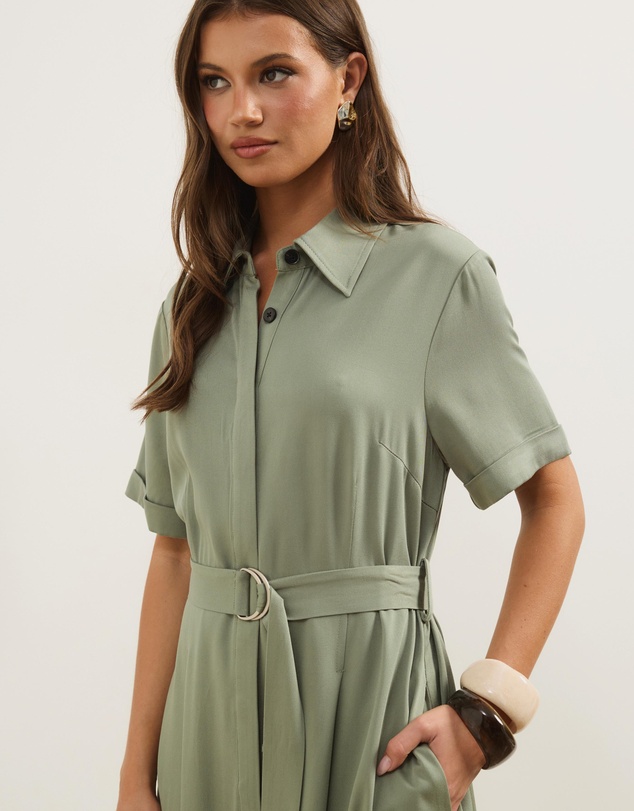 Atmos&Here - Harriet Viscose Twill Midi Dress