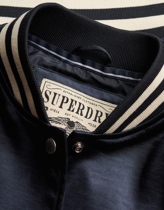 Superdry - Varsity Satin Slim Fit Bomber Jacket