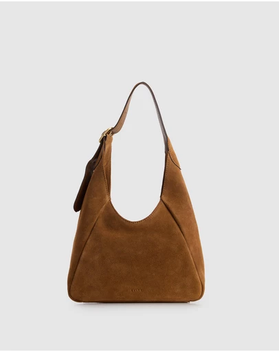 Evity - Alexa Leather Small Suede Hobo Bag