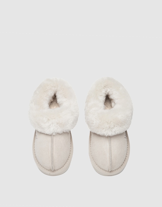 EVERAU - Australian Shepherd Ugg Kids Homey Slipper Cow Suede Upper House Shoes