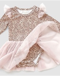 WITH LOVE FOR KIDS - Tulle Flutter Long Sleeve Tutu Onesie - Babies