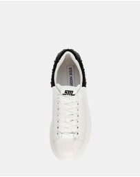 Steve Madden - Gaze-R White/Black Sneakers