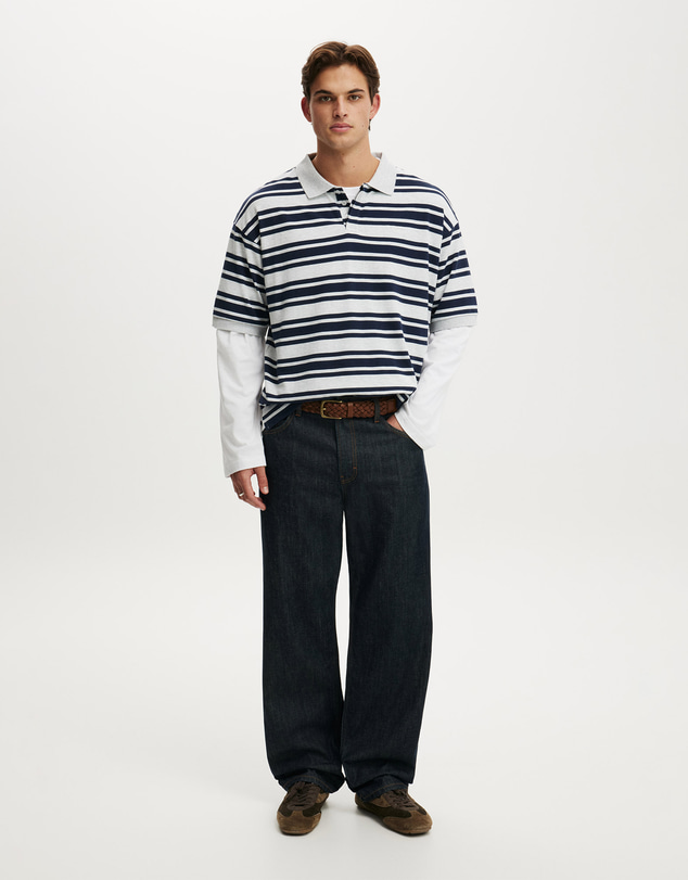 Cotton On - Box Fit Short Sleeve Polo
