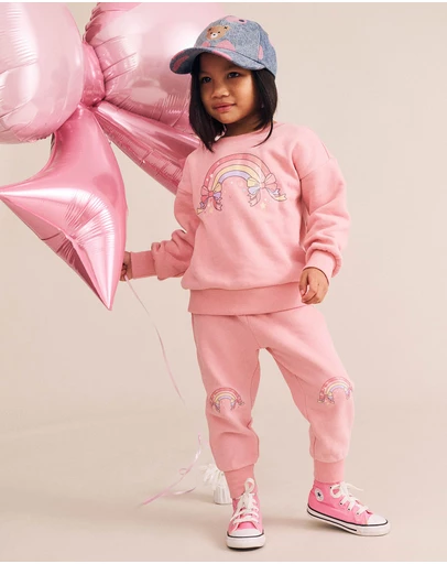 Huxbaby - Whimsical Rainbow Trackpants - Babies-Kids