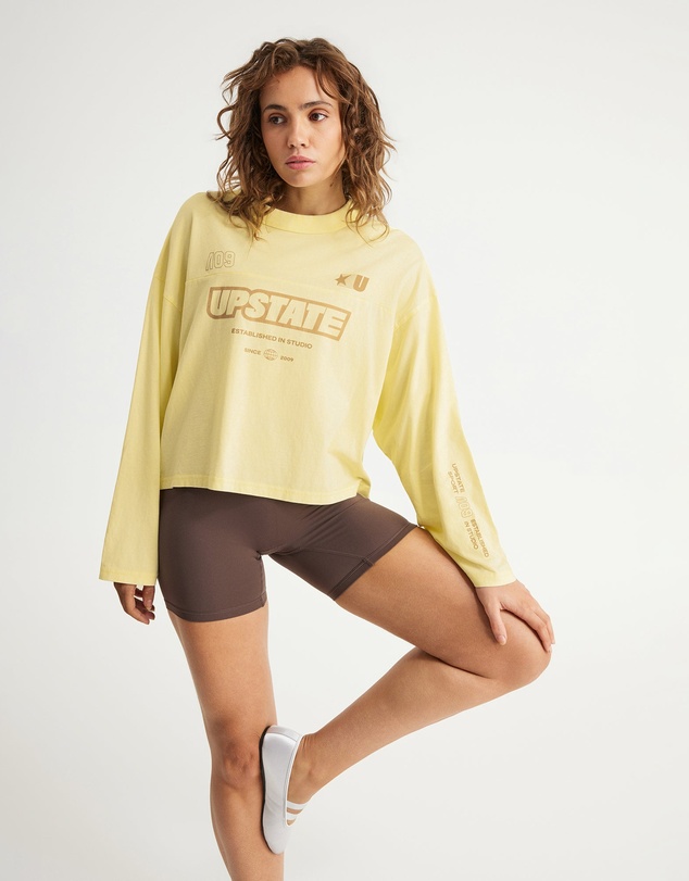 Upstate - Retro Sport Long Sleeve Tee - Lemonade