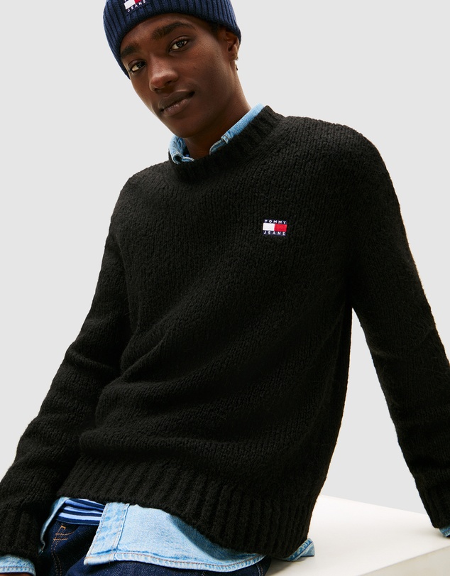 Tommy Jeans - Regular Cosy Texture Badge Sweater