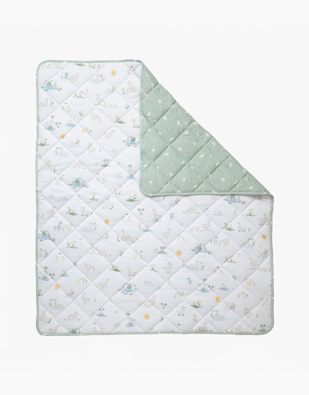 Living Textiles - Reversible Quilted Cot Comforter - Goosey Goosey