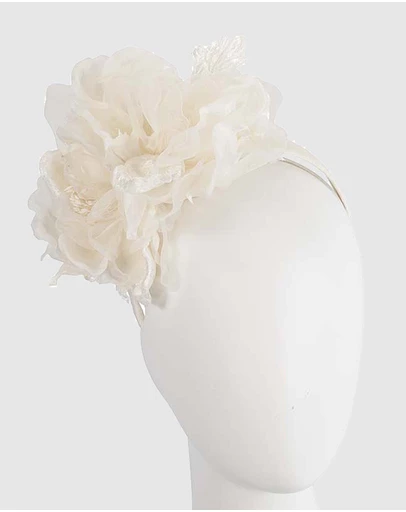 Fillies Collection - Large Cream Flowers Headband
