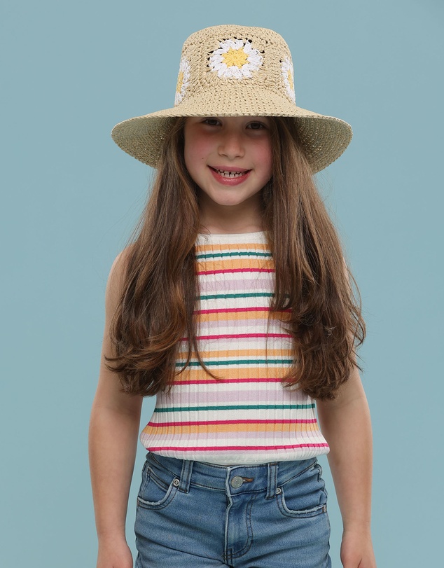 Morgan & Taylor - Mini Daisy Crochet Bucket Hat