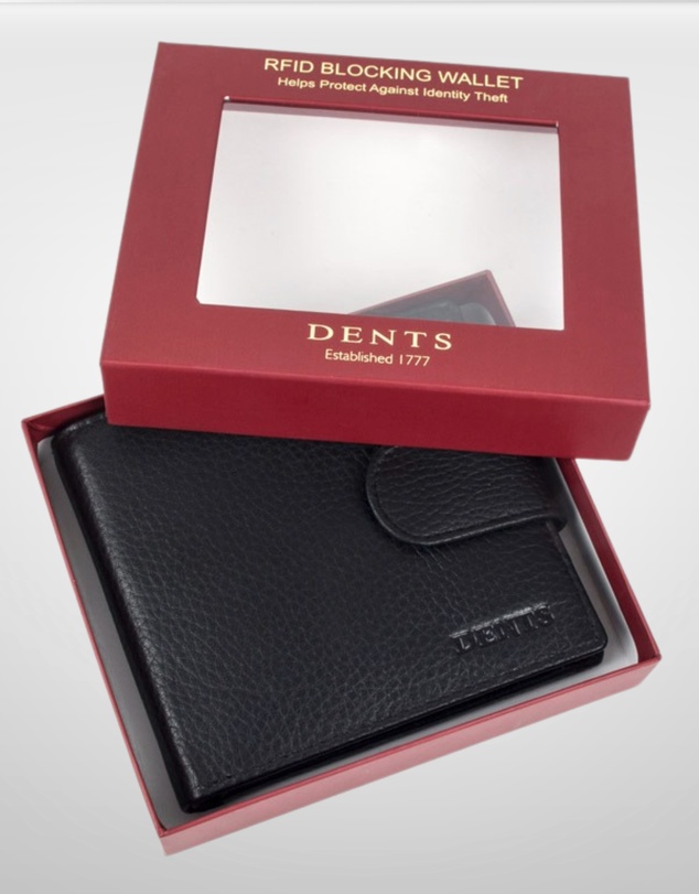DENTS - Beauley RFID Pebble Grain Billfold Press Stud Wallet