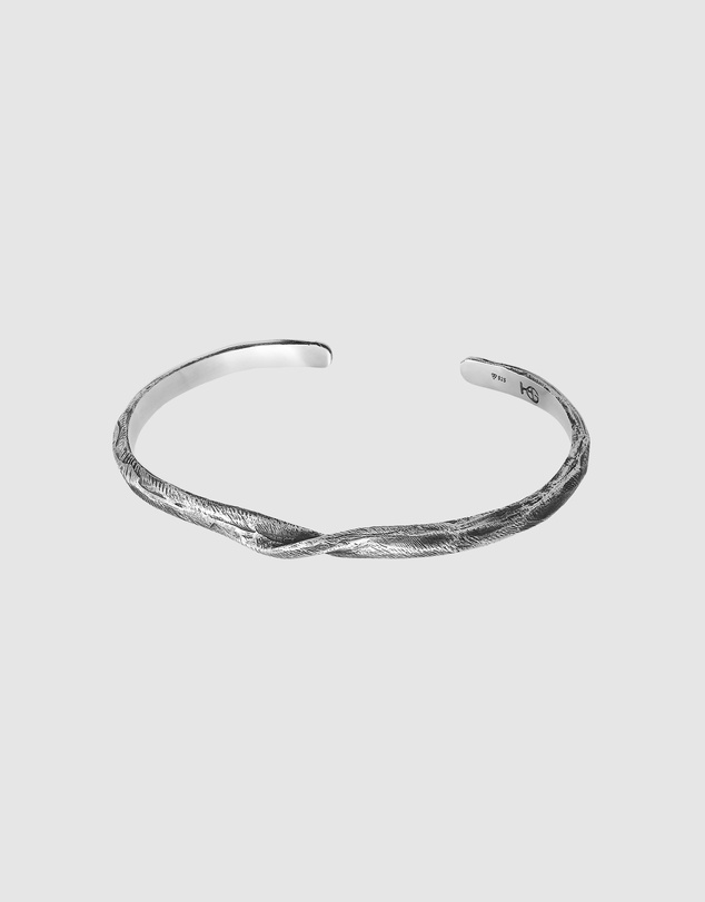 Haze & Glory - ICONIC EXCLUSIVE - Twisted Bangle in Oxidised 925 Silver