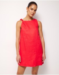 AERE - Gigi Linen Mini Shift Dress