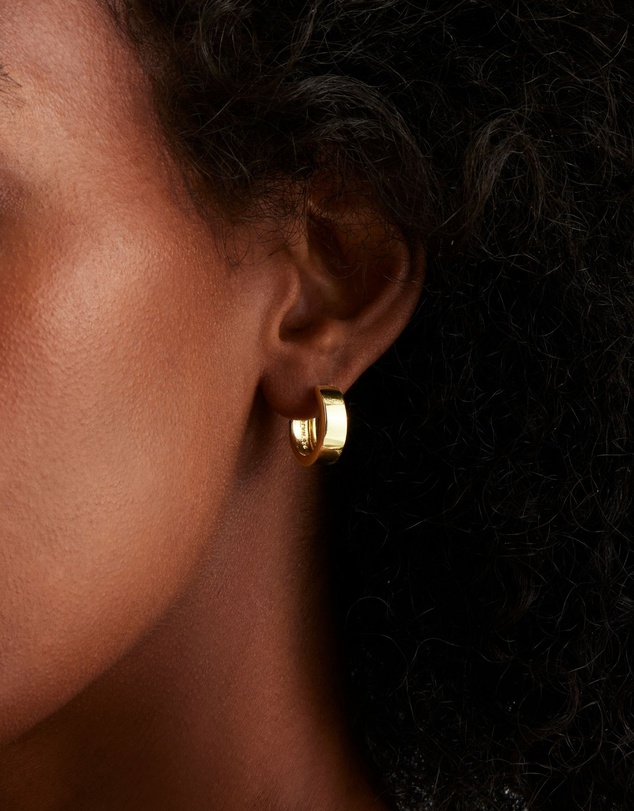Najo - Stella Yellow Gold Huggie Earrings