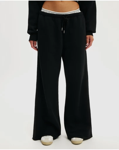 Cotton On Body Active - Active Raw Edge Wide Leg Sweatpants