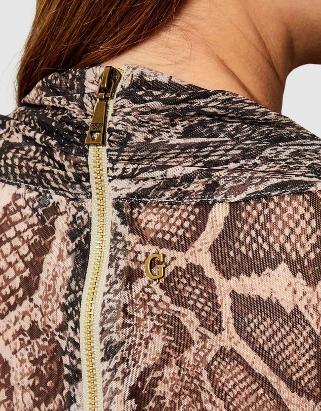GUESS - Bernardette Long Sleeve Square Neck Dress