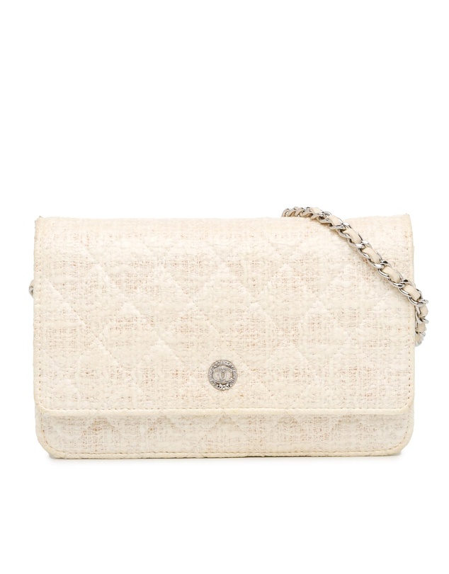 Pre-Loved by Azura Reborn - Pre-Loved CC Coated Tweed Wallet On Chain