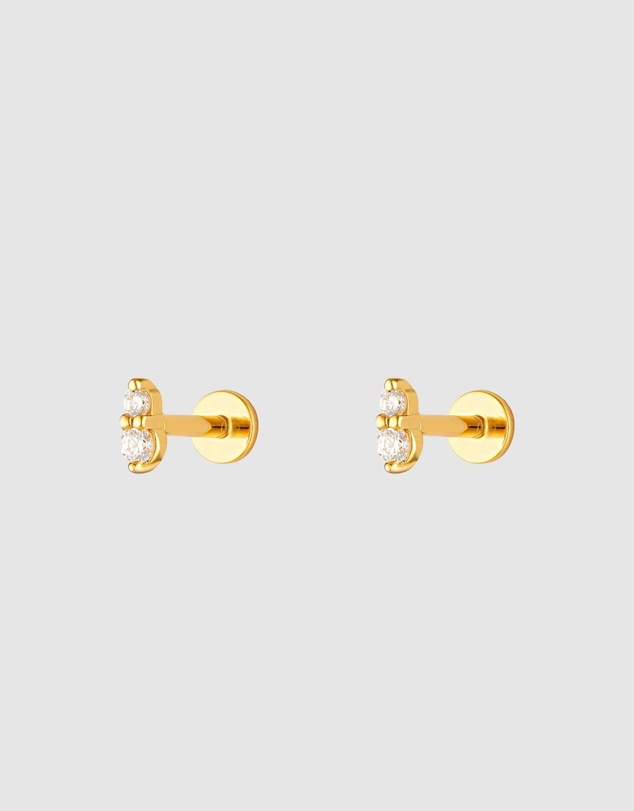 HOUSE OF SLANI - Sia Flat Back Ear Piercing Studs
