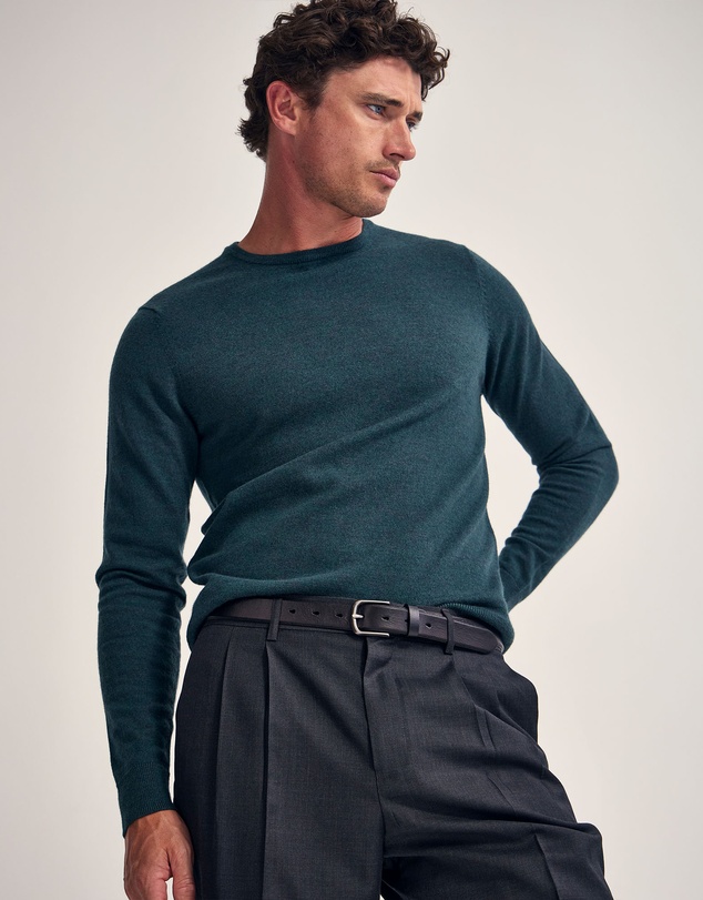 Oxford - Crew Neck Pure Merino Wool Pullover