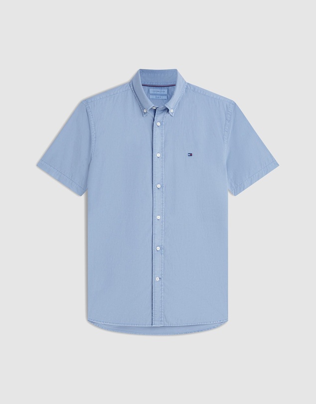 Tommy Hilfiger - Regular Fit Washed Poplin Short Sleeve Shirt
